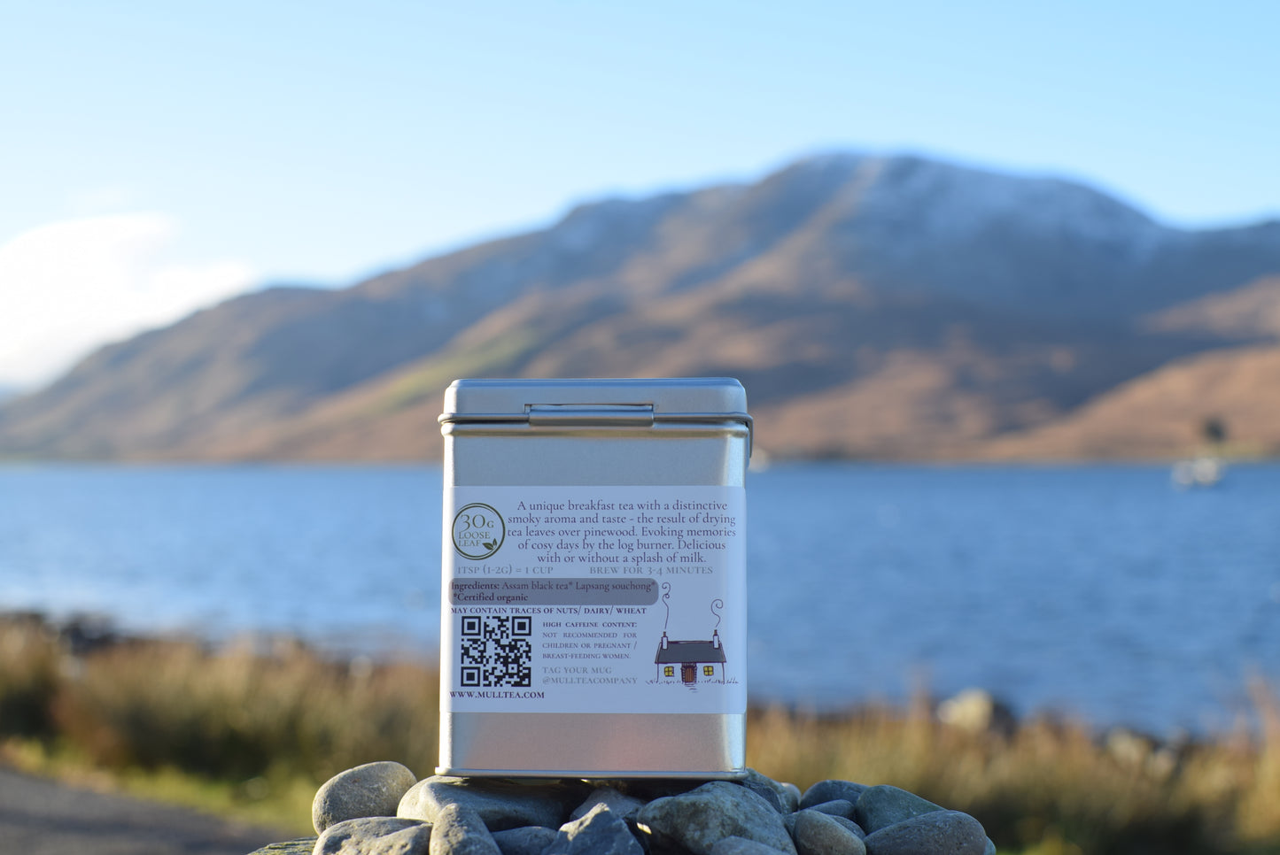 Trio of tin caddys organic tea gift set - breakfast teas