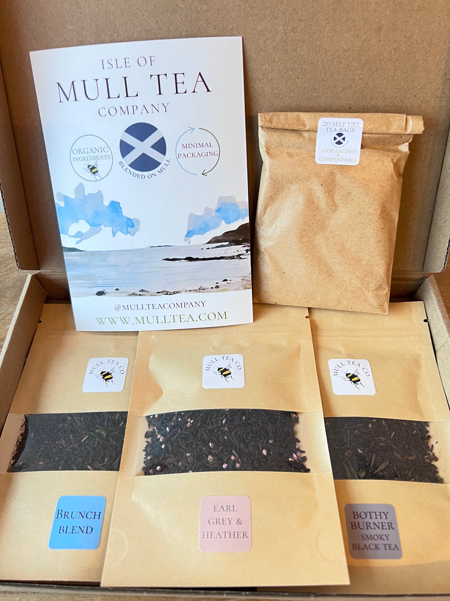 Letterbox organic tea gift set - 3 breakfast tea blends