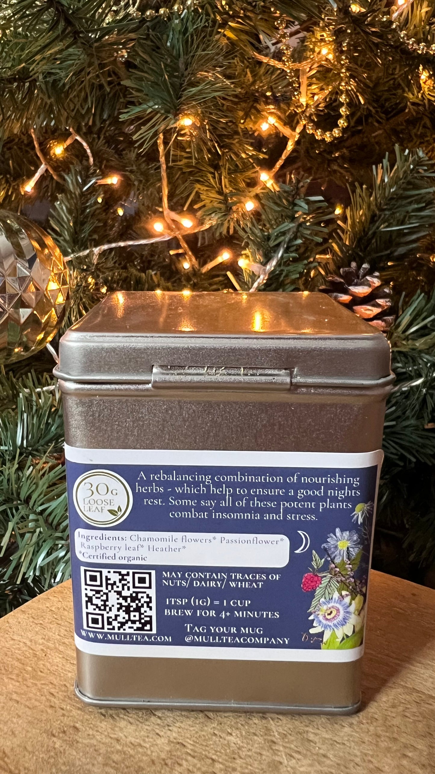 Trio of tin caddys organic tea gift set - Caffeine free