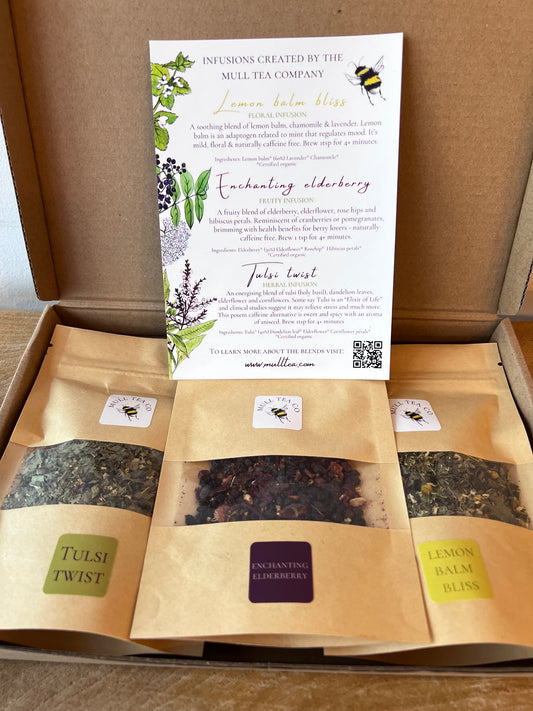 Letterbox organic tea gift set - 3 herbal infusions