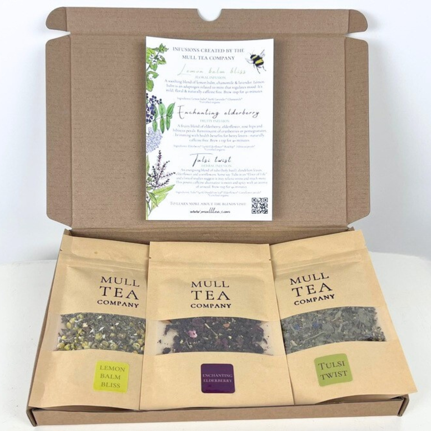Letterbox organic tea gift set - 3 herbal infusions